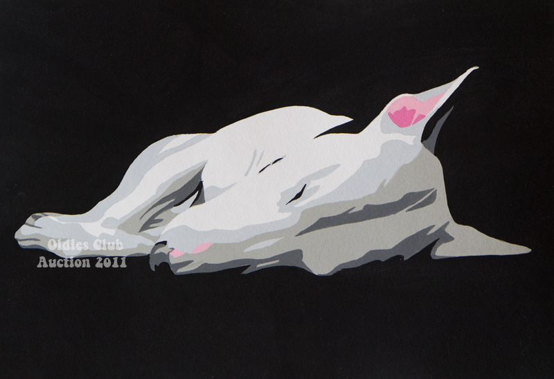 Bull Terrier Painting, Oldies Club, auction