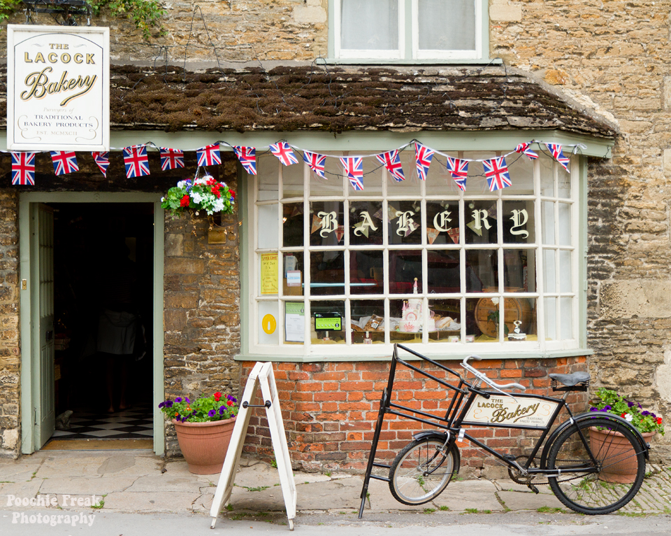 Tourists, Lacock, Wiltshire, Bakery